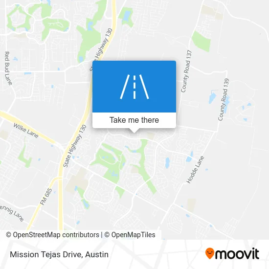 Mission Tejas Drive map