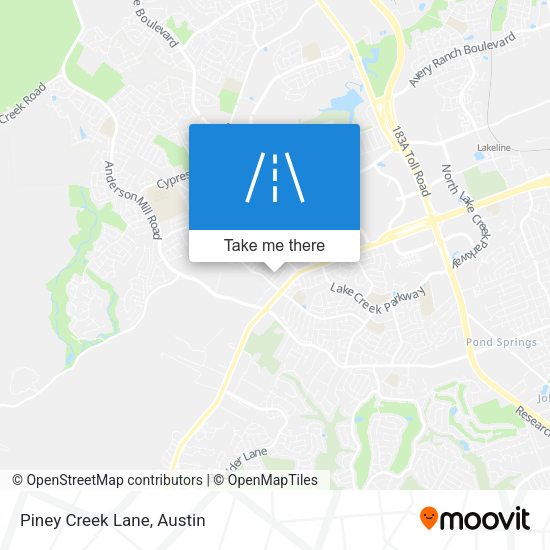 Mapa de Piney Creek Lane