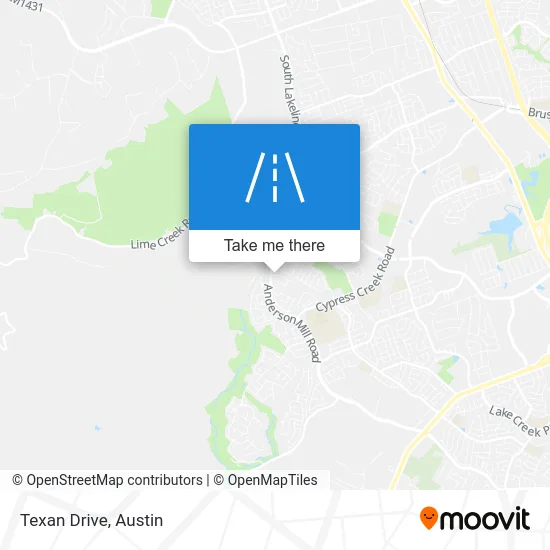 Texan Drive map