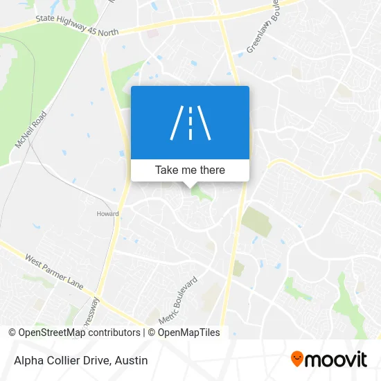 Alpha Collier Drive map