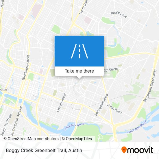 Mapa de Boggy Creek Greenbelt Trail