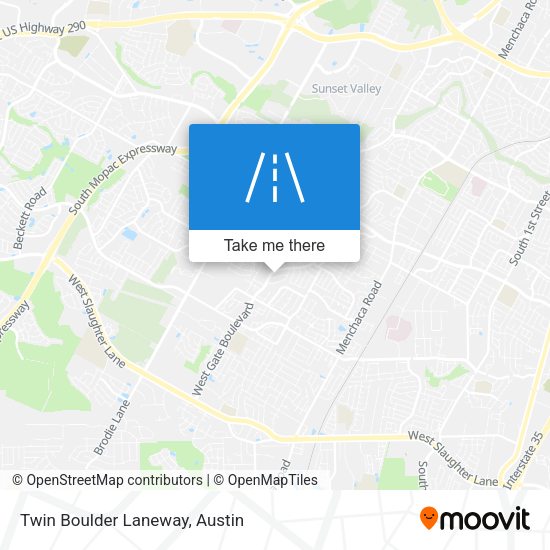 Twin Boulder Laneway map