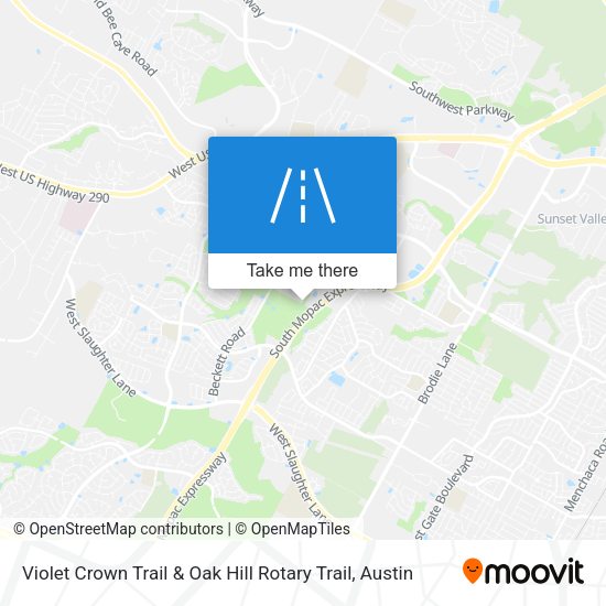 Mapa de Violet Crown Trail & Oak Hill Rotary Trail