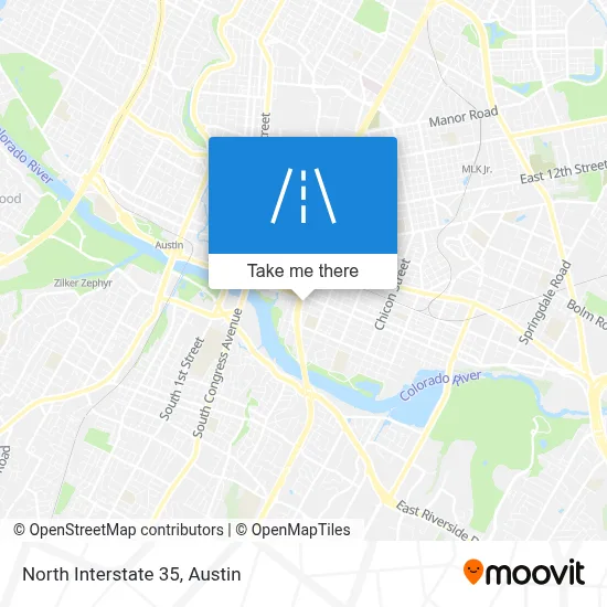 North Interstate 35 map