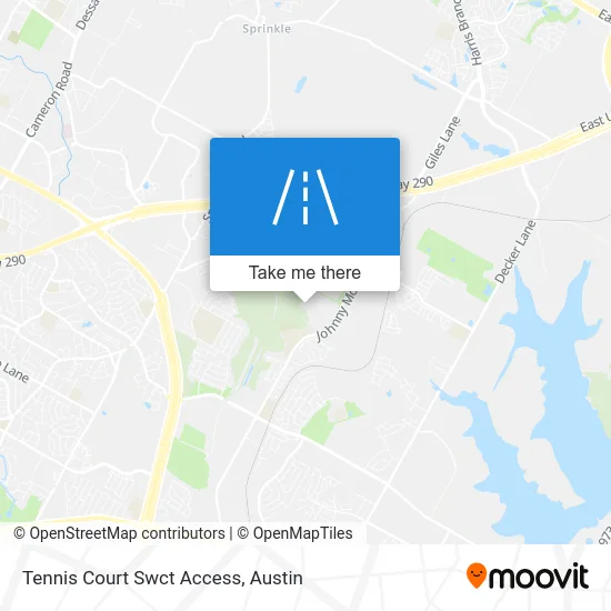 Tennis Court Swct Access map