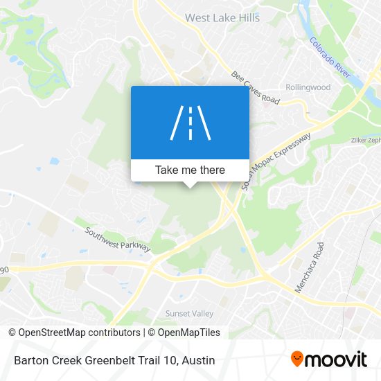 Mapa de Barton Creek Greenbelt Trail 10