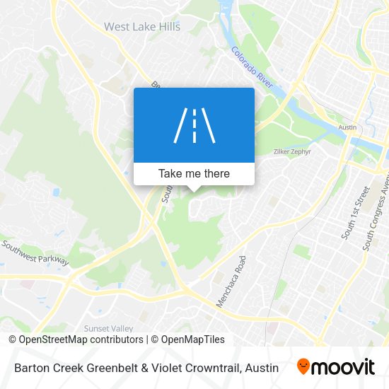 Mapa de Barton Creek Greenbelt & Violet Crowntrail