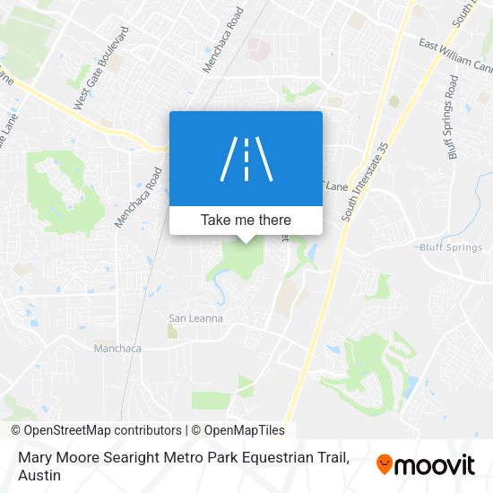 Mary Moore Searight Metro Park Equestrian Trail map