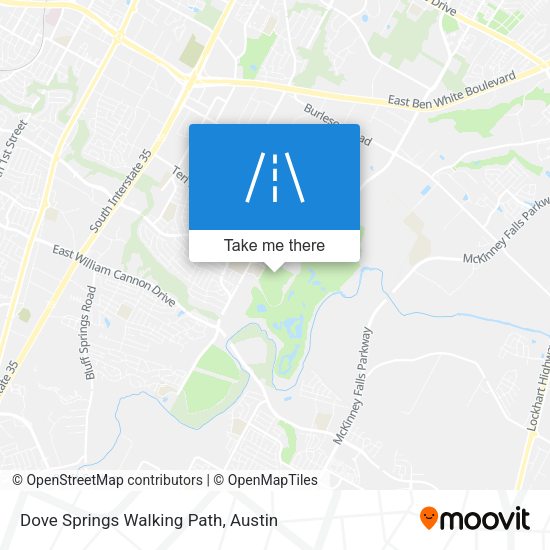 Dove Springs Walking Path map