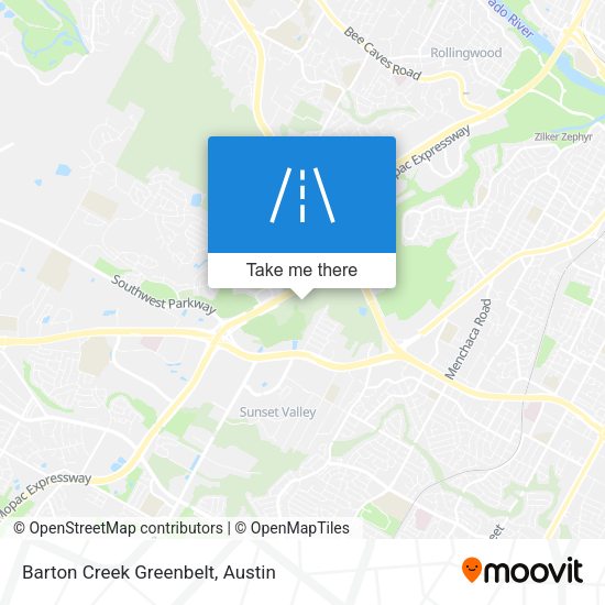 Barton Creek Greenbelt map