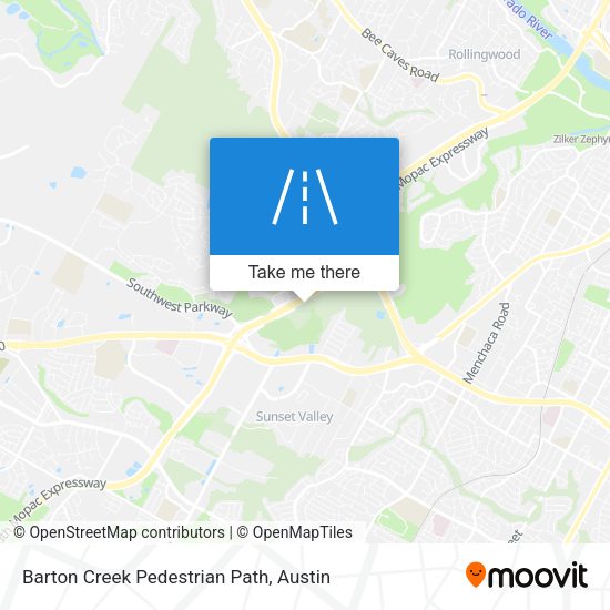 Barton Creek Pedestrian Path map