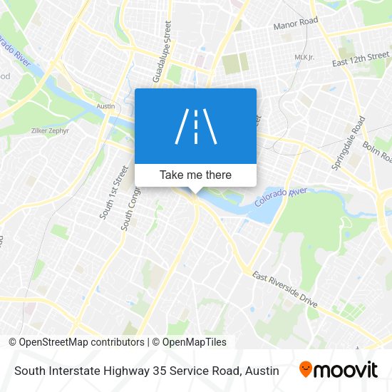 South Interstate Highway 35 Service Road map