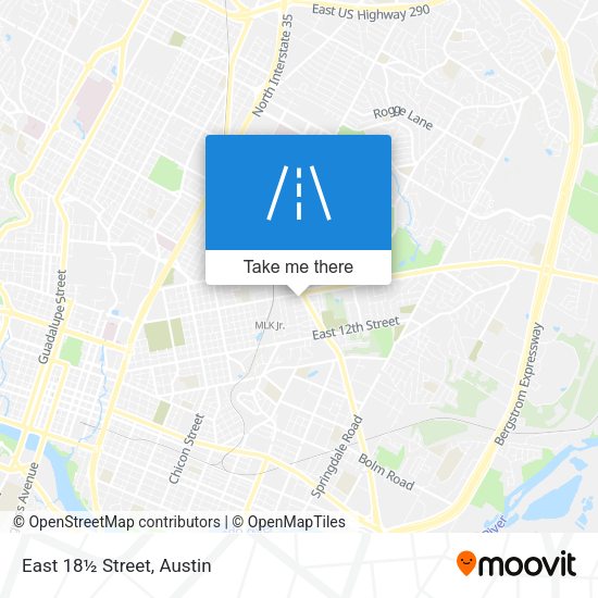East 18½ Street map