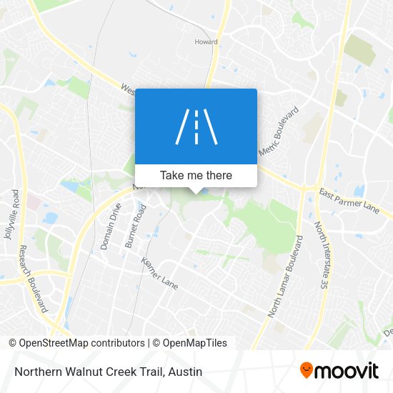 Northern Walnut Creek Trail map