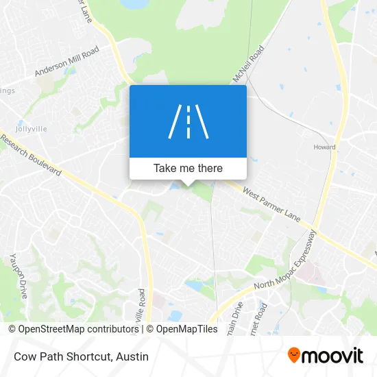 Cow Path Shortcut map