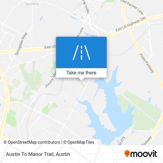 Austin To Manor Trail map