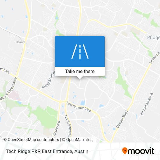 Mapa de Tech Ridge P&R East Entrance