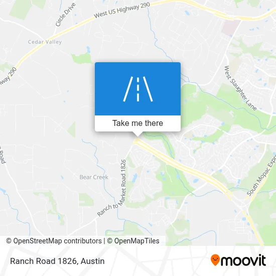 Ranch Road 1826 map