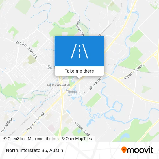 North Interstate 35 map