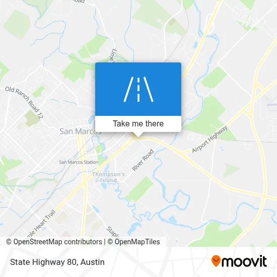 State Highway 80 map