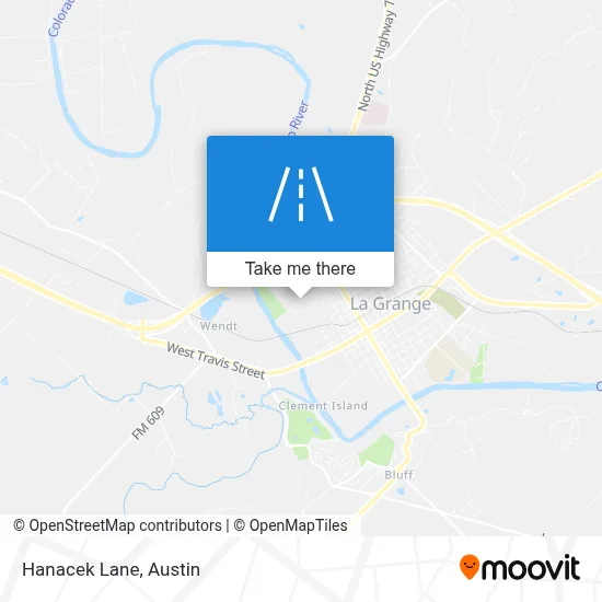 Hanacek Lane map