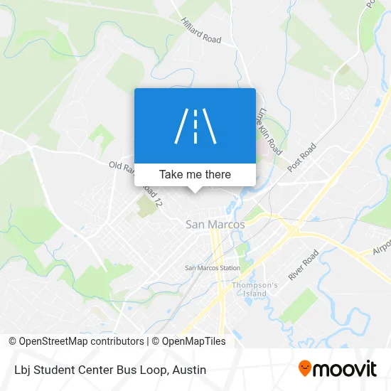 Lbj Student Center Bus Loop map