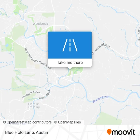 Blue Hole Lane map