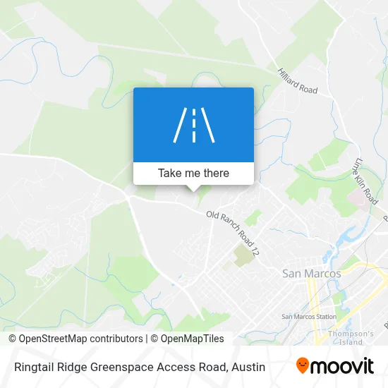 Ringtail Ridge Greenspace Access Road map