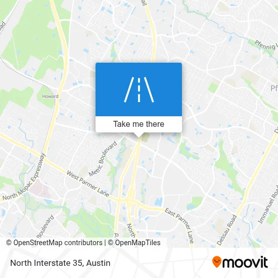 North Interstate 35 map