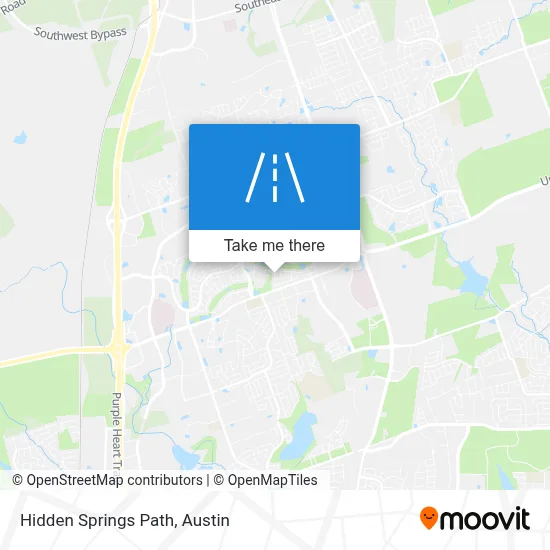 Hidden Springs Path map