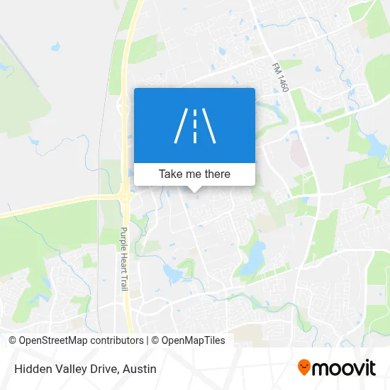 Hidden Valley Drive map