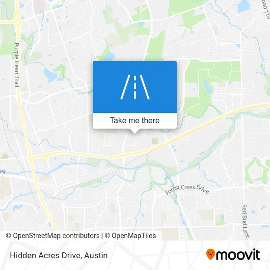 Hidden Acres Drive map