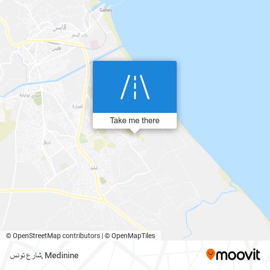شارع تونس map