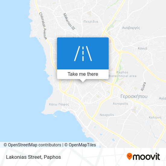 Lakonias Street map