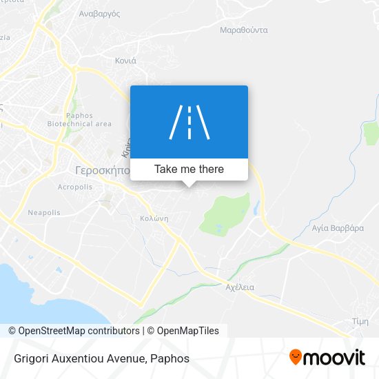 Grigori Auxentiou Avenue map