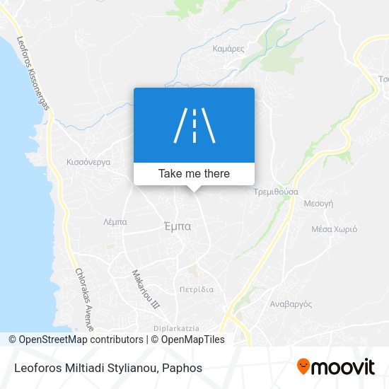 Leoforos Miltiadi Stylianou map