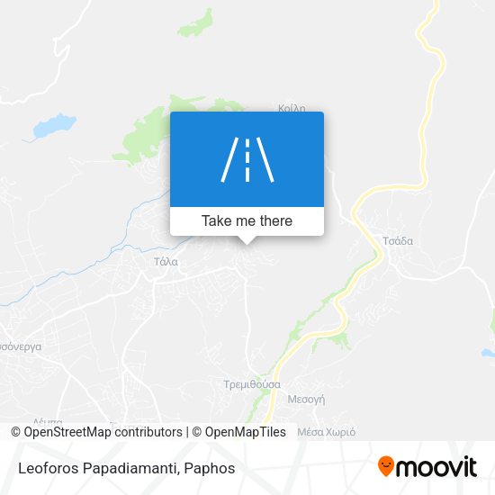 Leoforos Papadiamanti map