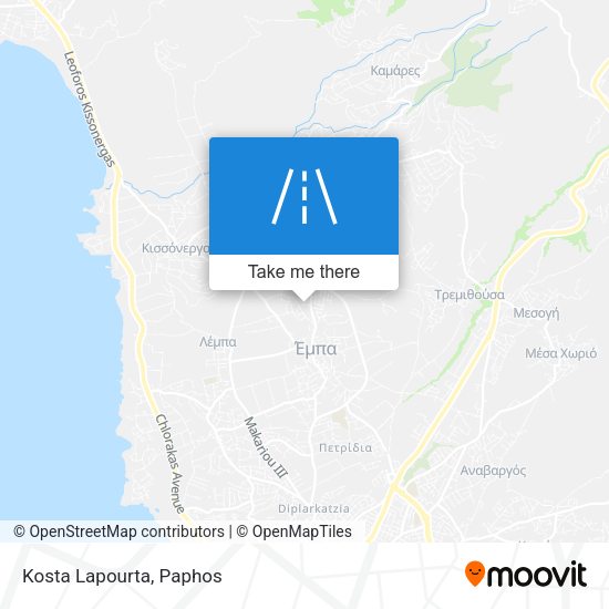 Kosta Lapourta map