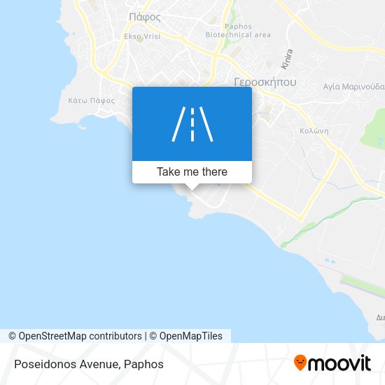 Poseidonos Avenue map