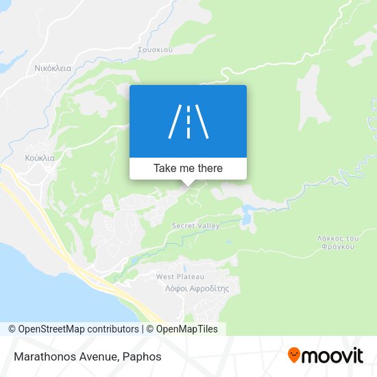 Marathonos Avenue map