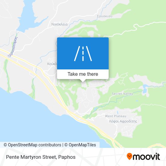Pente Martyron Street map