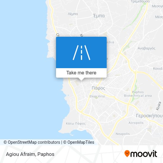 Agiou Afraim map