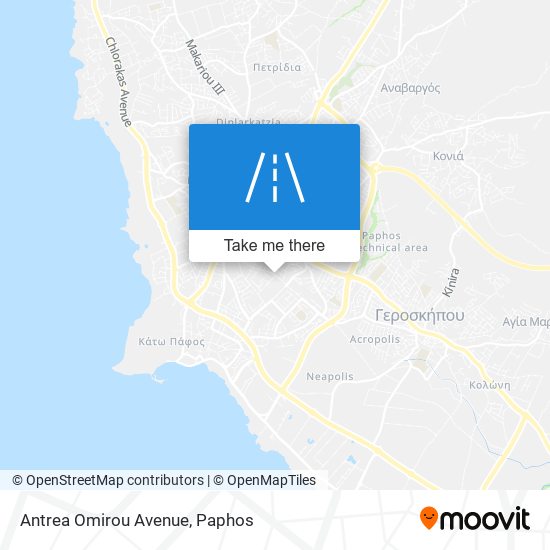 Antrea Omirou Avenue map