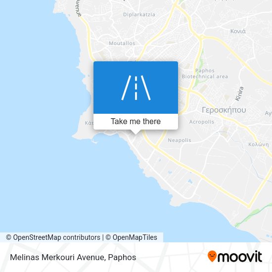 Melinas Merkouri Avenue map