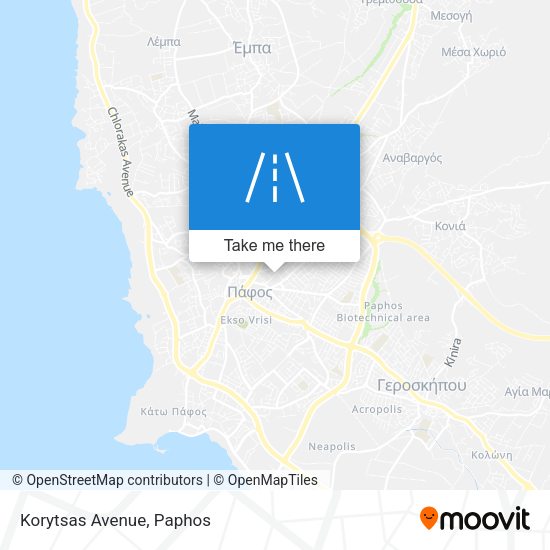 Korytsas Avenue map