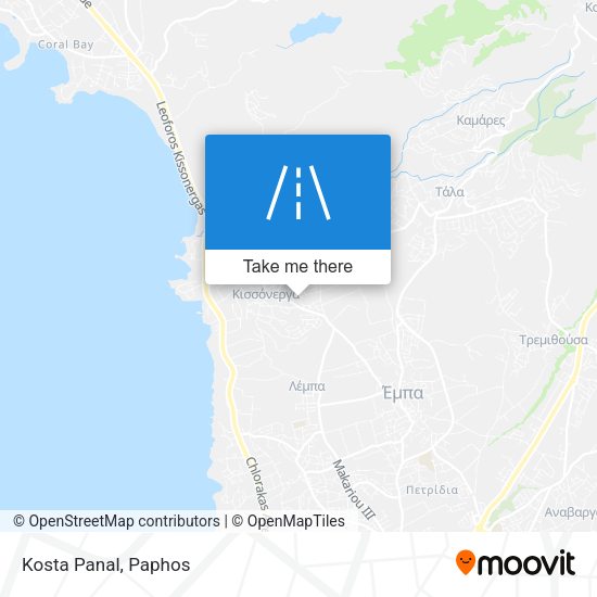 Kosta Panal map