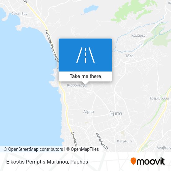Eikostis Pemptis Martinou map