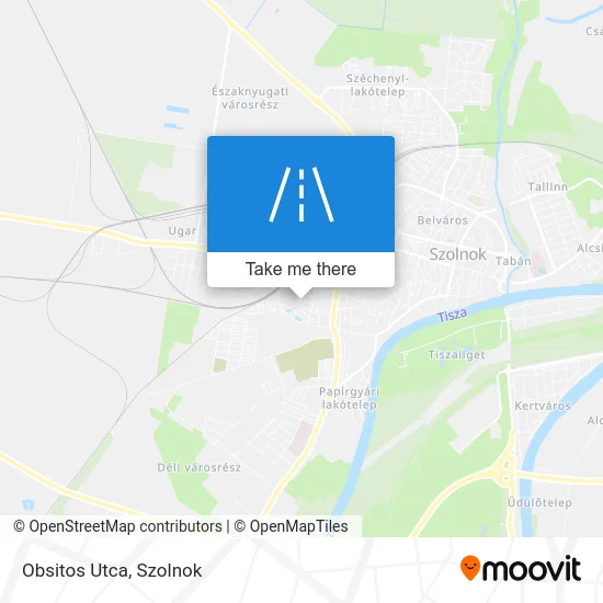 Obsitos Utca map