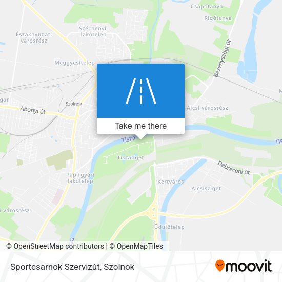 Sportcsarnok Szervizút map