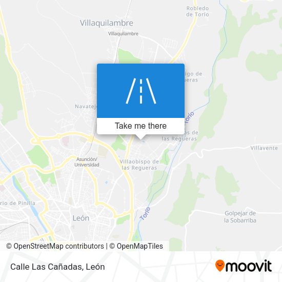 Calle Las Cañadas map